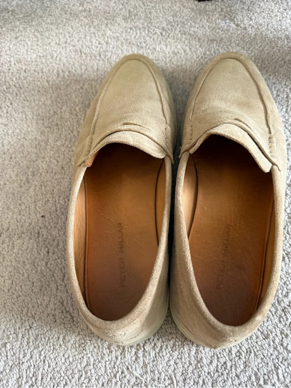 Suitsupply Beige Suede Penny Loafers